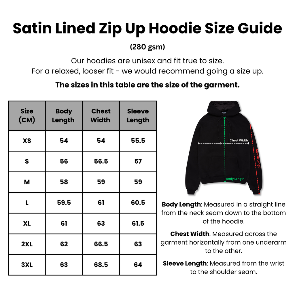 Satin Lined Zip Up Hoodie - Beige
