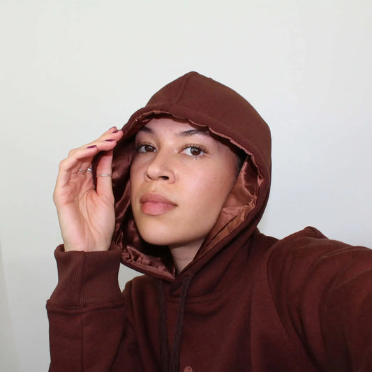 Quality Satin Lined Hoodies Reduce frizz breakage dryness Miae