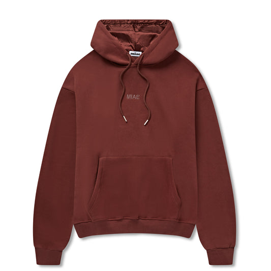Satin Lined Hoodie - Brown