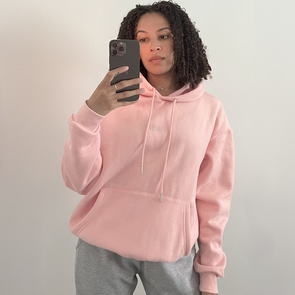 Satin Lined Hoodie - Pink